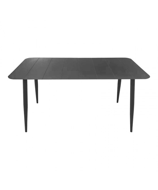 Τραπέζι Vista pakoworld αλουμίνιο σε ανθρακί απόχρωση 150x80x72εκ