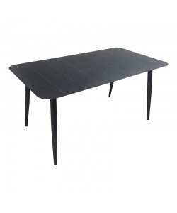 Τραπέζι Vista pakoworld αλουμίνιο σε ανθρακί απόχρωση 150x80x72εκ
