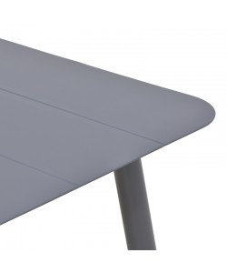 Τραπέζι Vista pakoworld αλουμίνιο σε ανθρακί απόχρωση 150x80x72εκ