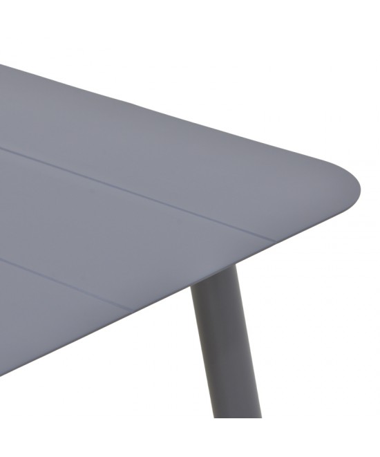 Τραπέζι Vista pakoworld αλουμίνιο σε ανθρακί απόχρωση 150x80x72εκ