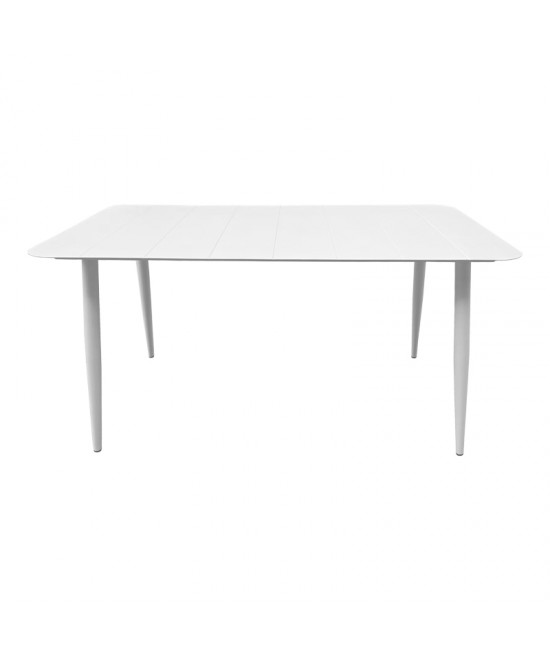 Τραπέζι Vista pakoworld αλουμίνιο σε λευκη απόχρωση 150x80x72εκ