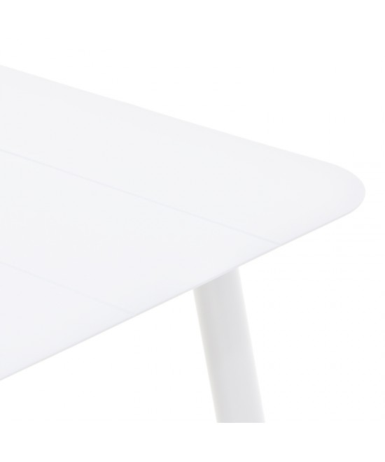 Τραπέζι Vista pakoworld αλουμίνιο σε λευκη απόχρωση 150x80x72εκ