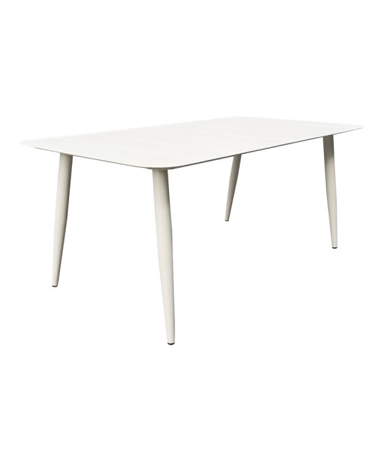 Τραπέζι Vista pakoworld αλουμίνιο σε λευκη απόχρωση 150x80x72εκ