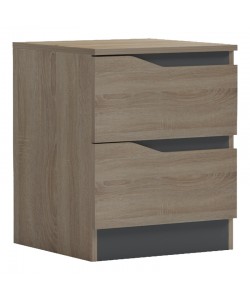 Κομοδίνο Verena pakoworld sonoma-ανθρακί 40x40x50εκ