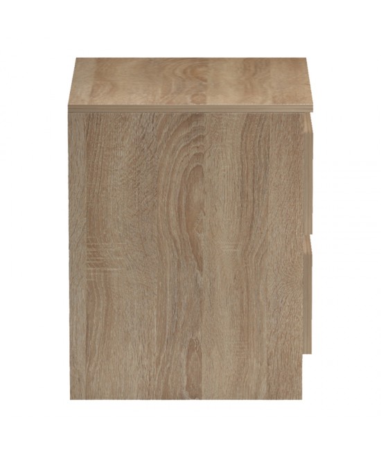 Κομοδίνο Verena pakoworld sonoma-λευκό 40x40x50εκ