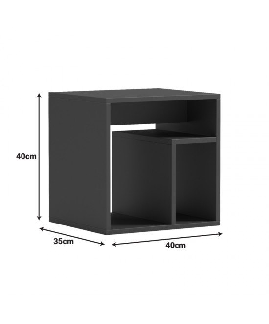Κομοδίνο Doublo pakoworld sonoma 40x35x40εκ Κομοδίνο Doublo pakoworld sonoma 40x35x40εκ