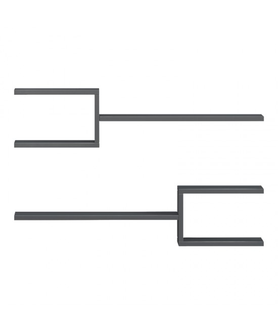 Ραφιέρα τοίχου Galler pakoworld ανθρακί 79x19.5x18εκ