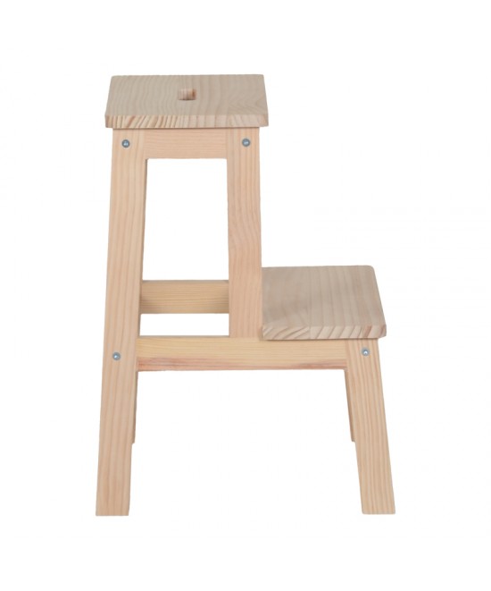 Σκαλοσκαμπό Tiere pakoworld ξύλο πεύκου σε φυσική απόχρωση 36x36x49εκ