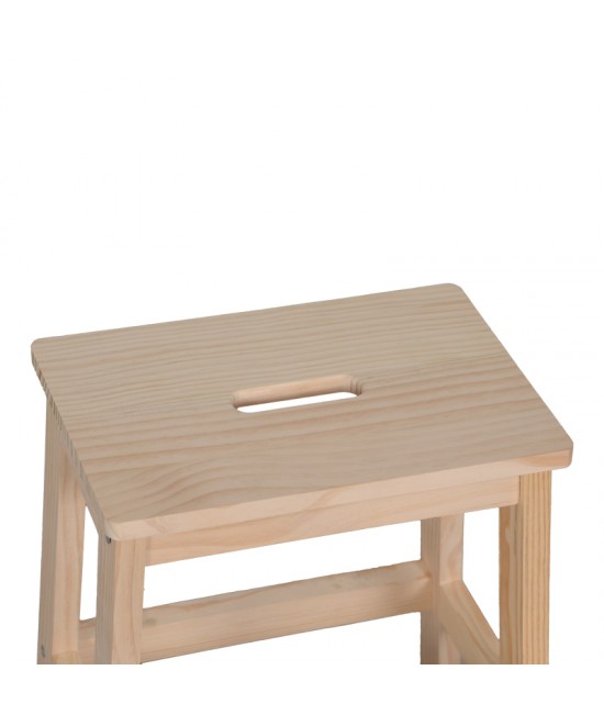 Σκαλοσκαμπό Tiere pakoworld ξύλο πεύκου σε φυσική απόχρωση 36x36x49εκ