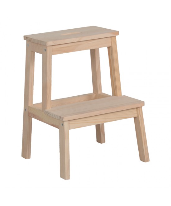 Σκαλοσκαμπό Tiere pakoworld ξύλο πεύκου σε φυσική απόχρωση 36x36x49εκ