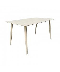 Τραπέζι Vista pakoworld αλουμίνιο σε σαμπανί απόχρωση 120x70x72εκ