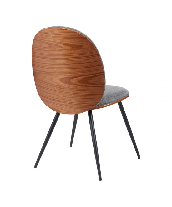 Καρέκλα Nerezy pakoworld σκελετός plywood με γκρι ύφασμα 57.5x48x88εκ Καρέκλα Nerezy pakoworld σκελετός plywood με γκρι ύφασμα 57.5x48x88εκ