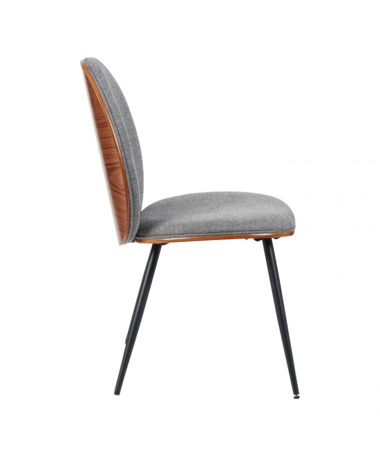 Καρέκλα Nerezy pakoworld σκελετός plywood με γκρι ύφασμα 57.5x48x88εκ Καρέκλα Nerezy pakoworld σκελετός plywood με γκρι ύφασμα 57.5x48x88εκ