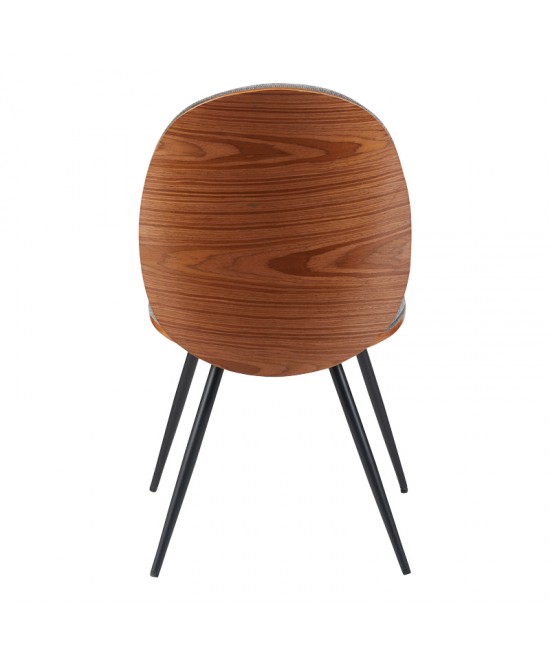 Καρέκλα Nerezy pakoworld σκελετός plywood με γκρι ύφασμα 57.5x48x88εκ Καρέκλα Nerezy pakoworld σκελετός plywood με γκρι ύφασμα 57.5x48x88εκ