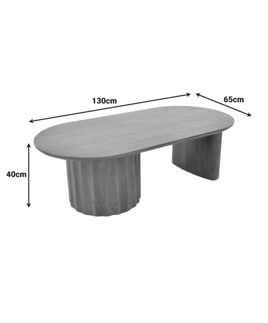 Τραπέζι σαλονιού Flute pakoworld wenge μασίφ ξύλο μάνγκο 130x65x40εκ Τραπέζι σαλονιού Flute pakoworld wenge μασίφ ξύλο μάνγκο 130x65x40εκ