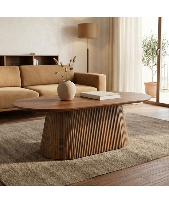 Τραπέζι σαλονιού Aithra pakoworld μασίφ ξύλο μάνγκο καρυδί 120x60x42εκ Τραπέζι σαλονιού Aithra pakoworld μασίφ ξύλο μάνγκο καρυδί 120x60x42εκ