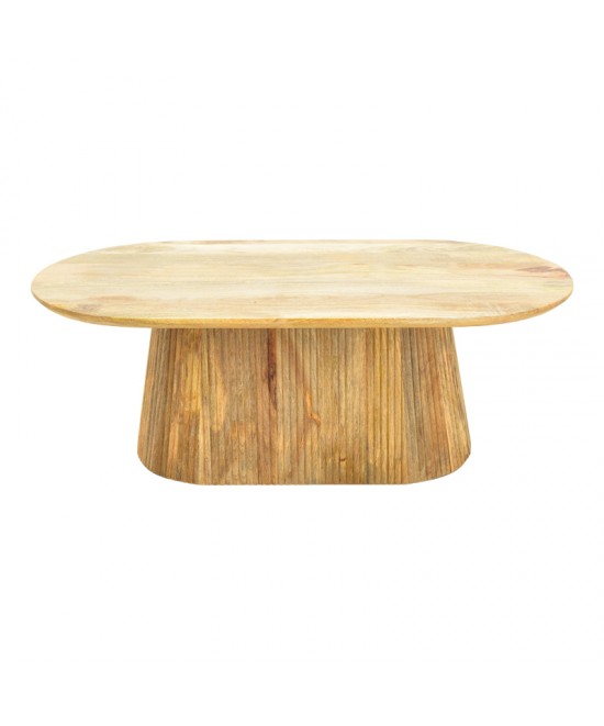 Τραπέζι σαλονιού Aithra pakoworld μασίφ ξύλο μάνγκο σε φυσική απόχρωση 120x60x42εκ