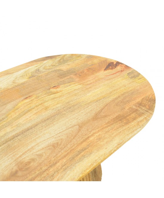 Τραπέζι σαλονιού Aithra pakoworld μασίφ ξύλο μάνγκο σε φυσική απόχρωση 120x60x42εκ