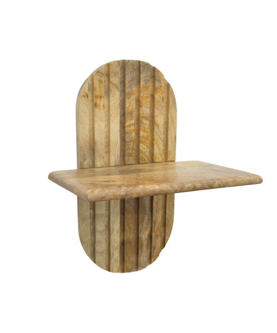 Ραφιέρα τοίχου Arcadia 3 τεμ pakoworld μασίφ ξύλο μάνγκο σε φυσική απόχρωση 30x20x40εκ