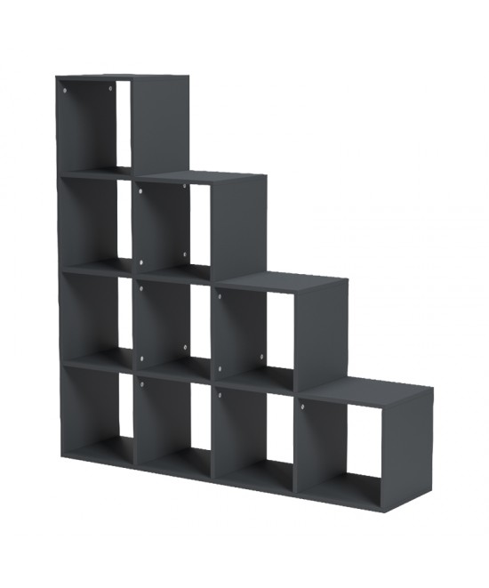 Βιβλιοθήκη Scala pakoworld ανθρακί 129.5x29x129.5εκ Βιβλιοθήκη Scala pakoworld ανθρακί 129.5x29x129.5εκ