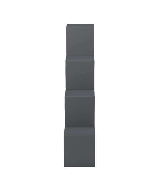 Βιβλιοθήκη Scala pakoworld ανθρακί 129.5x29x129.5εκ Βιβλιοθήκη Scala pakoworld ανθρακί 129.5x29x129.5εκ