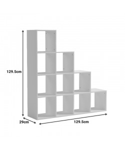 Βιβλιοθήκη Scala pakoworld ανθρακί 129.5x29x129.5εκ Βιβλιοθήκη Scala pakoworld ανθρακί 129.5x29x129.5εκ