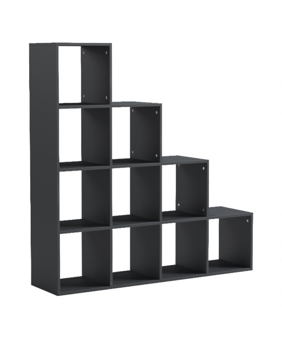 Βιβλιοθήκη Scala pakoworld ανθρακί 129.5x29x129.5εκ Βιβλιοθήκη Scala pakoworld ανθρακί 129.5x29x129.5εκ