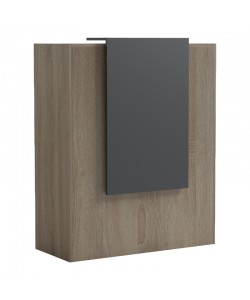 Γραφείο reception Zowel pakoworld με led sonoma-ανθρακί 90x40x110εκ