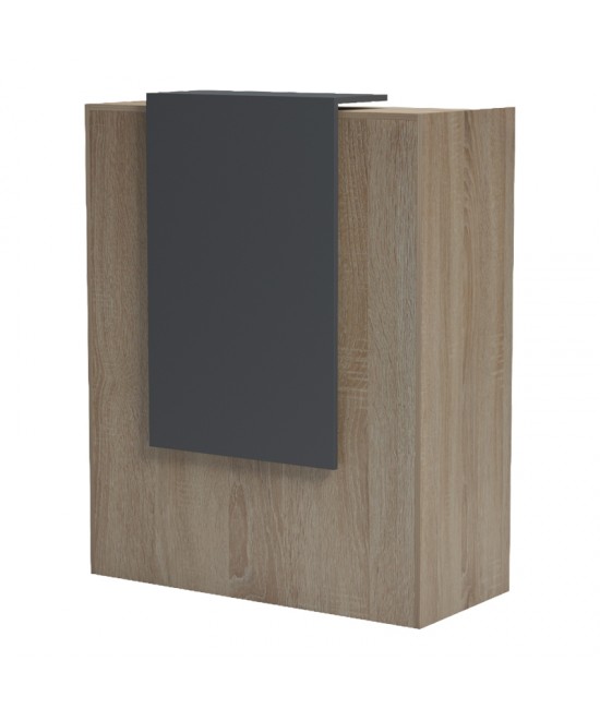 Γραφείο reception Zowel pakoworld με led sonoma-ανθρακί 90x40x110εκ