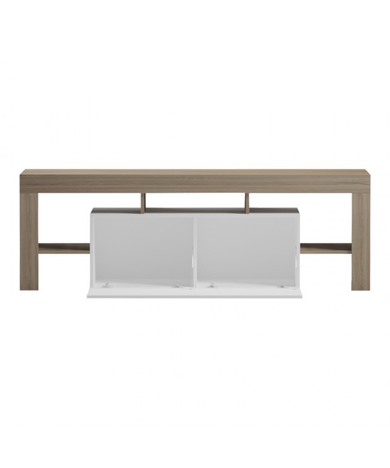Έπιπλο τηλεόρασης Liner pakoworld sonoma-λευκό 150x40x50εκ