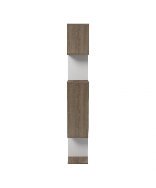 Βιβλιοθήκη Mito pakoworld sonoma - λευκό 108.5x25x161εκ