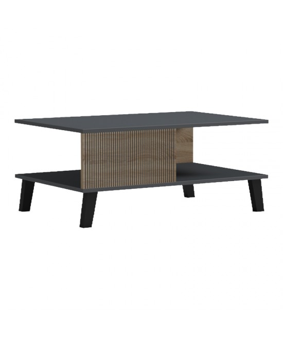 Τραπεζάκι σαλονιού Tuscany pakoworld sonoma-ανθρακί 83x54x34εκ