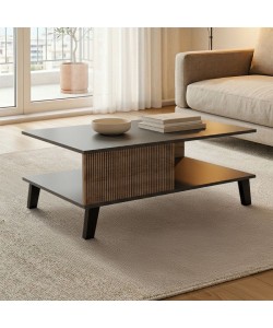 Τραπεζάκι σαλονιού Tuscany pakoworld sonoma-ανθρακί 83x54x34εκ