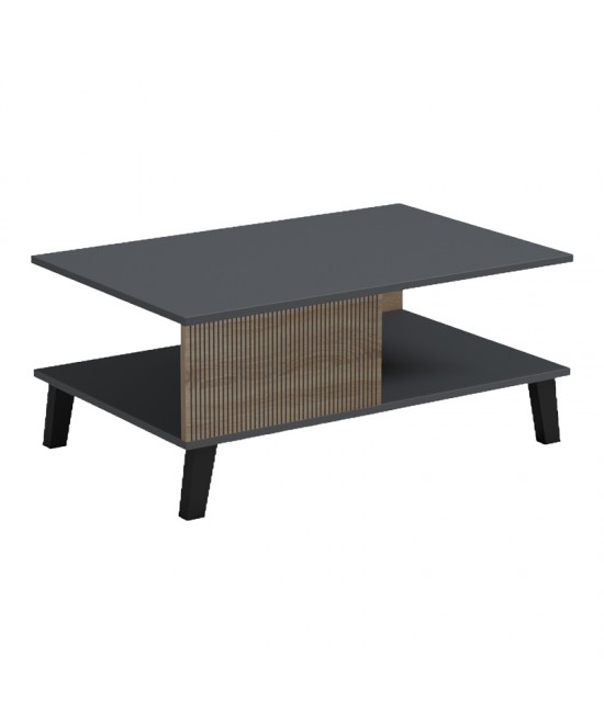 Τραπεζάκι σαλονιού Tuscany pakoworld sonoma-ανθρακί 83x54x34εκ