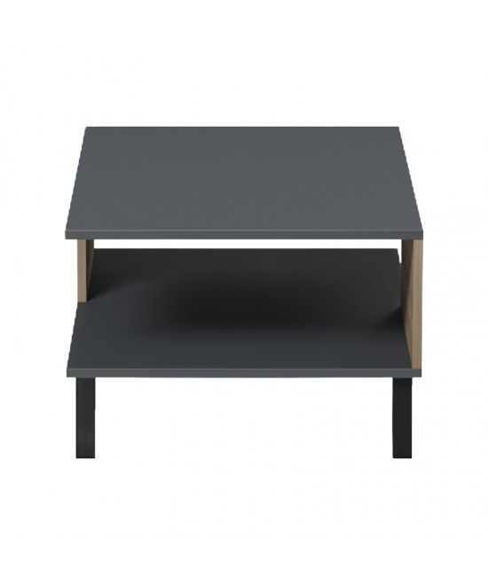 Τραπεζάκι σαλονιού Tuscany pakoworld sonoma-ανθρακί 83x54x34εκ