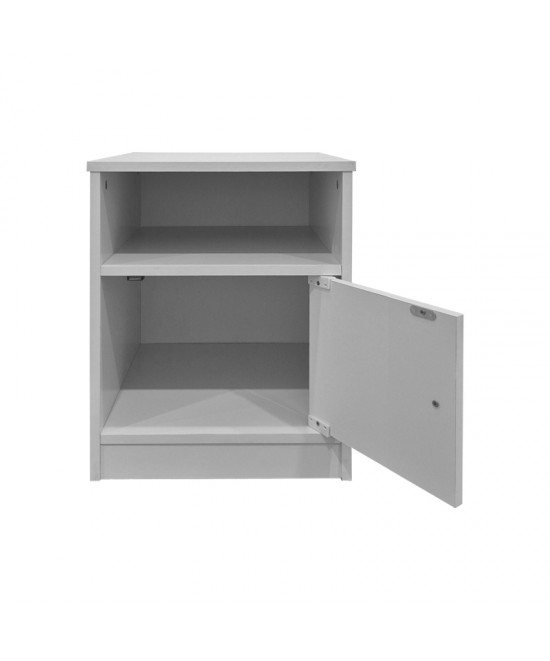 Κομοδίνο Lenea pakoworld λευκό 40x40x50εκ