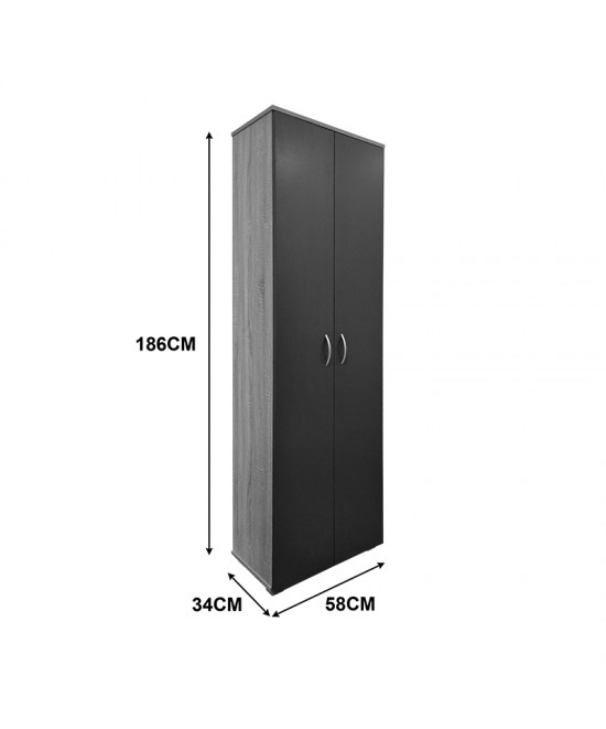 Παπουτσοθήκη-Ντουλάπα Racka pakoworld sonoma-ανθρακί 58x34x186εκ Παπουτσοθήκη-Ντουλάπα Racka pakoworld sonoma-ανθρακί 58x34x186εκ