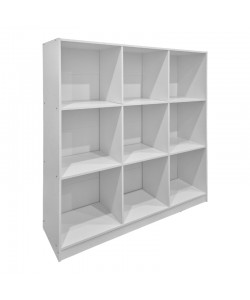 Βιβλιοθήκη Gridea pakoworld λευκό 119.5x30x121εκ