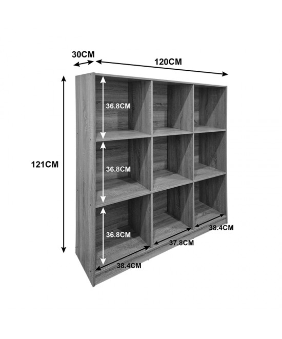 Βιβλιοθήκη Gridea pakoworld λευκό 119.5x30x121εκ