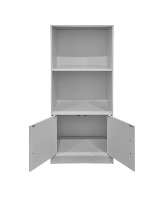 Βιβλιοθήκη Tekaro pakoworld λευκή 60x30x120εκ