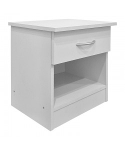 Κομοδίνο Bedy pakoworld λευκό 40x34x42εκ