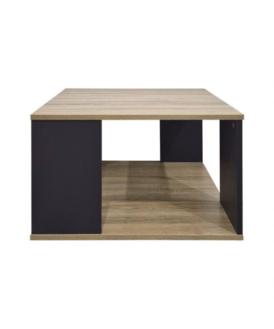 Τραπέζι σαλονιού Zelegan pakoworld sonoma-ανθρακί 60x60x39εκ