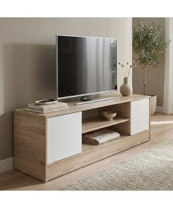 Έπιπλο τηλεόρασης Sasa pakoworld sonoma-λευκό 120x35x41.5εκ