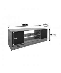 Έπιπλο τηλεόρασης Sasa pakoworld sonoma-λευκό 120x35x41.5εκ