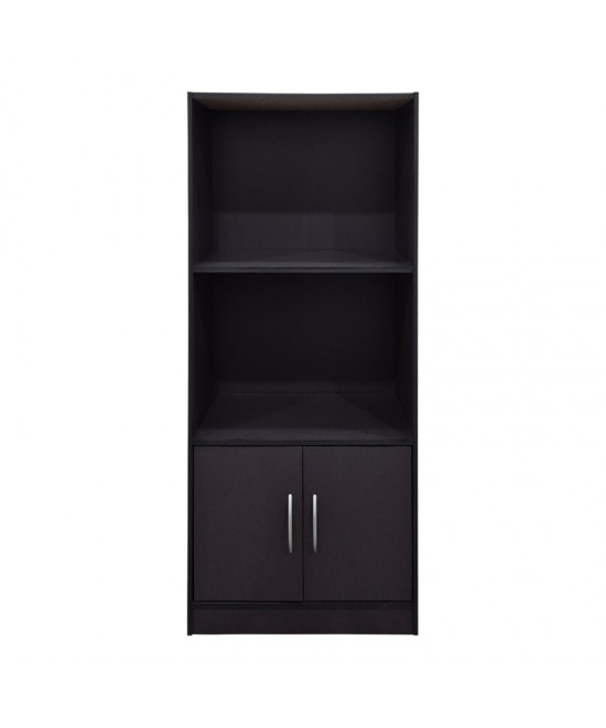 Βιβλιοθήκη Tekaro pakoworld ανθρακί 60x30x120εκ