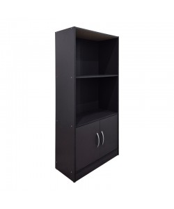 Βιβλιοθήκη Tekaro pakoworld ανθρακί 60x30x120εκ