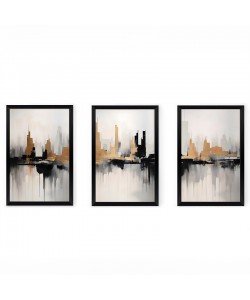 Πίνακας Fortasia pakoworld τρίπτυχος με ψηφιακή εκτύπωση και πλαίσιο 33x0.3x48εκ