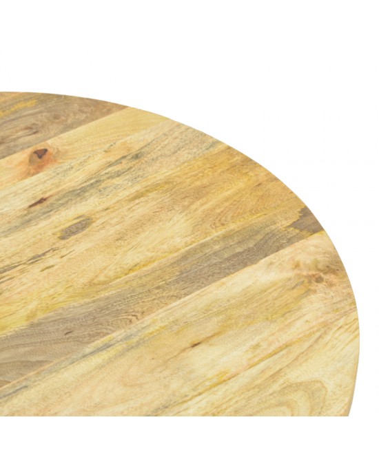 Τραπέζι σαλονιού Orban pakoworld μασίφ μάνγκο ξύλο σε φυσική απόχρωση Φ80x45εκ