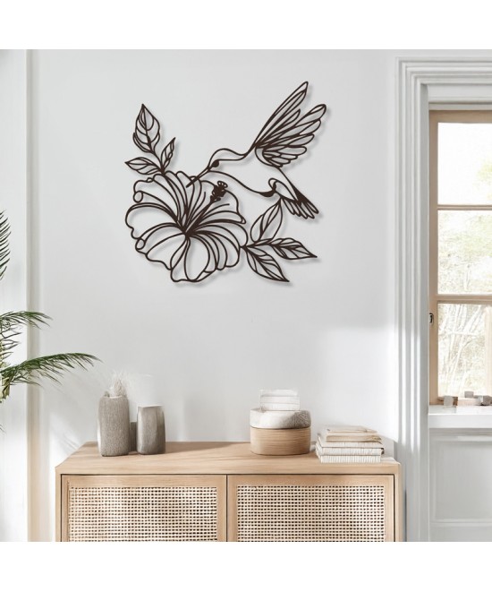 Διακοσμητικό τοίχου Folou pakooworld μαύρο μεταλλικό 60x1,5x60εκ