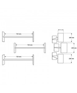 Ραφιέρα τοίχου Mento pakoworld λευκό με oak 75,6x14,5x23,6εκ Ραφιέρα τοίχου Mento pakoworld λευκό με oak 75,6x14,5x23,6εκ